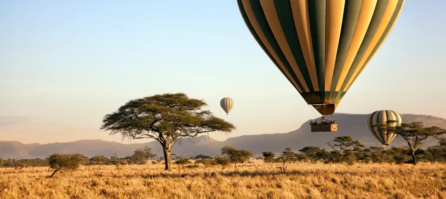 Ballonvaart over de Serengeti in Tanzania