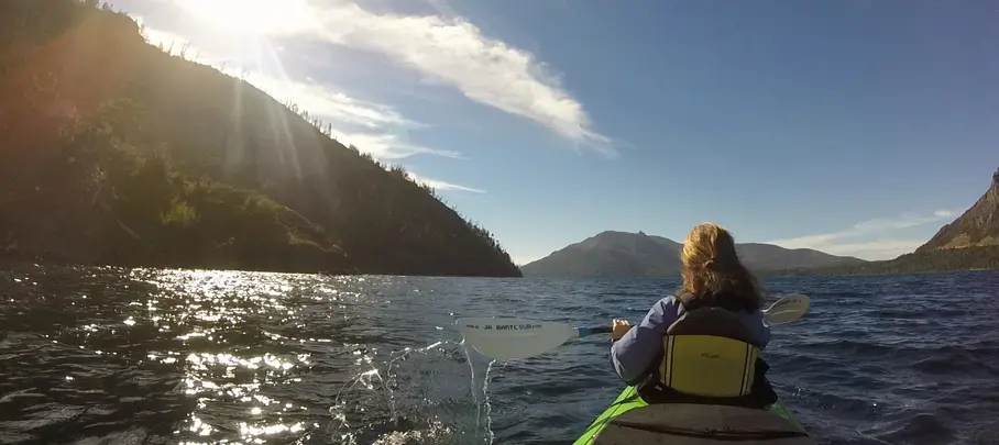 Kajakken bij Bariloche