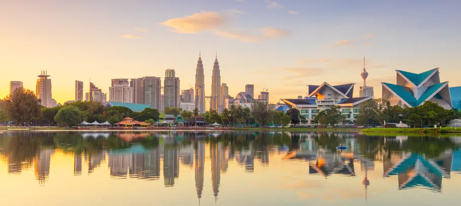 Skyline van Kuala Lumpur vanuit Titiwangsa Park