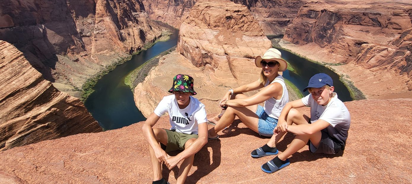 Horseshoe Bend in Arizona met kinderen