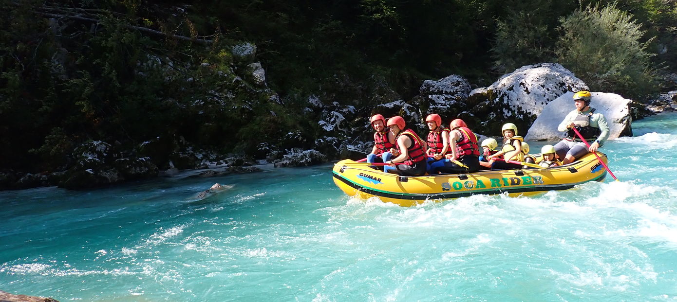 Raften met het gezin