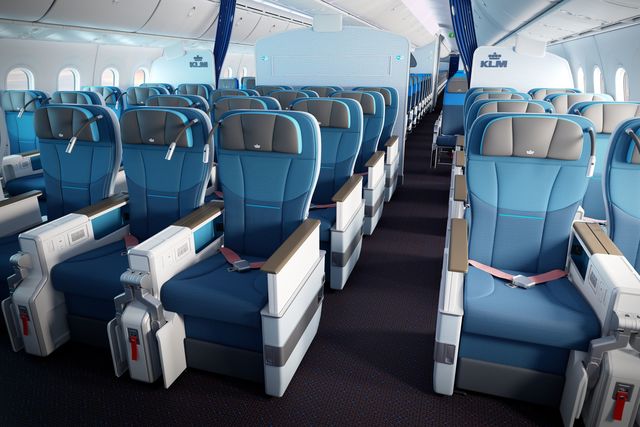 Stoelen in Premium Comfort Class KLM