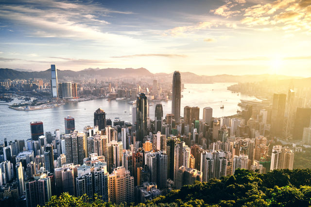 Uitzicht over Hong Kong