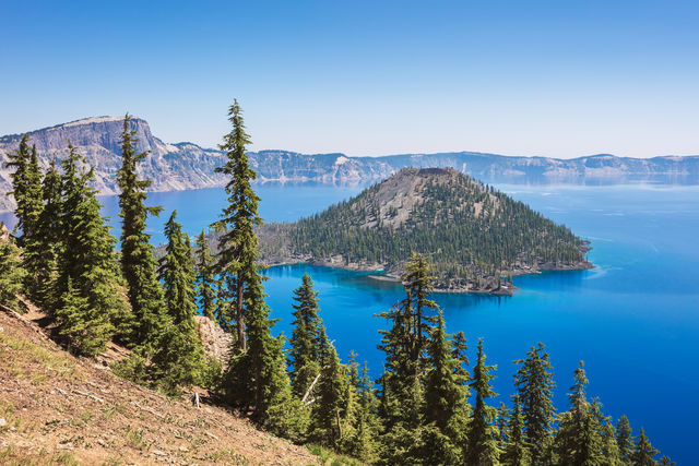 Wizard Island in Crater Lake