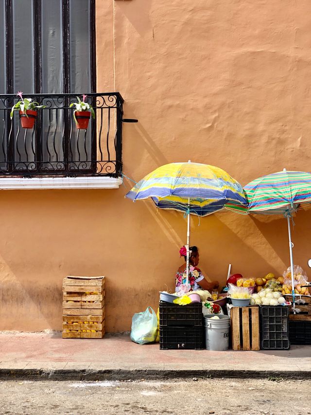 Straatbeeld Valladolid, Yucatán