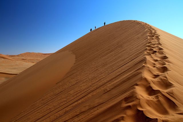 Dune 45 beklimmen in de Sossusvlei