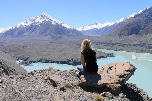 Reisspecialist Inge bij Mount Cook