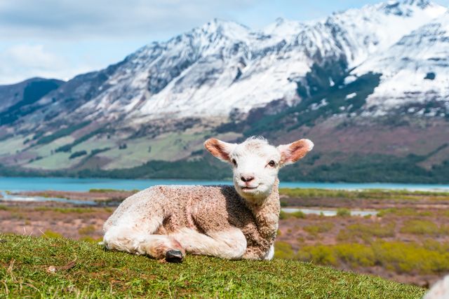 Lammetje in Glenorchy