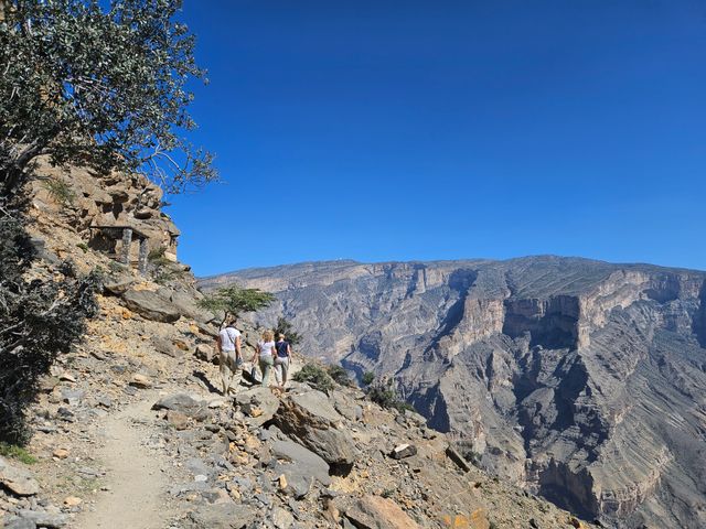 Uitzicht over gebergte bij Jebel Shams