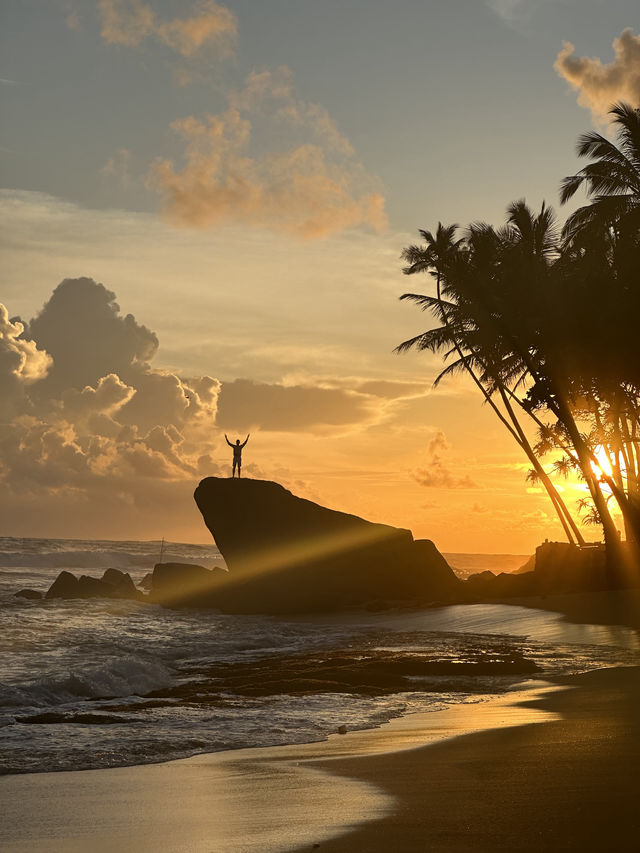 Zonsondergang in Unawatuna