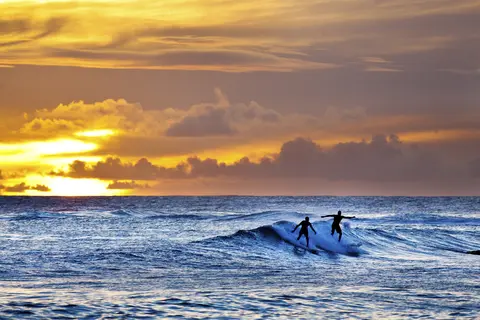 Zonsondergang op Hawaii