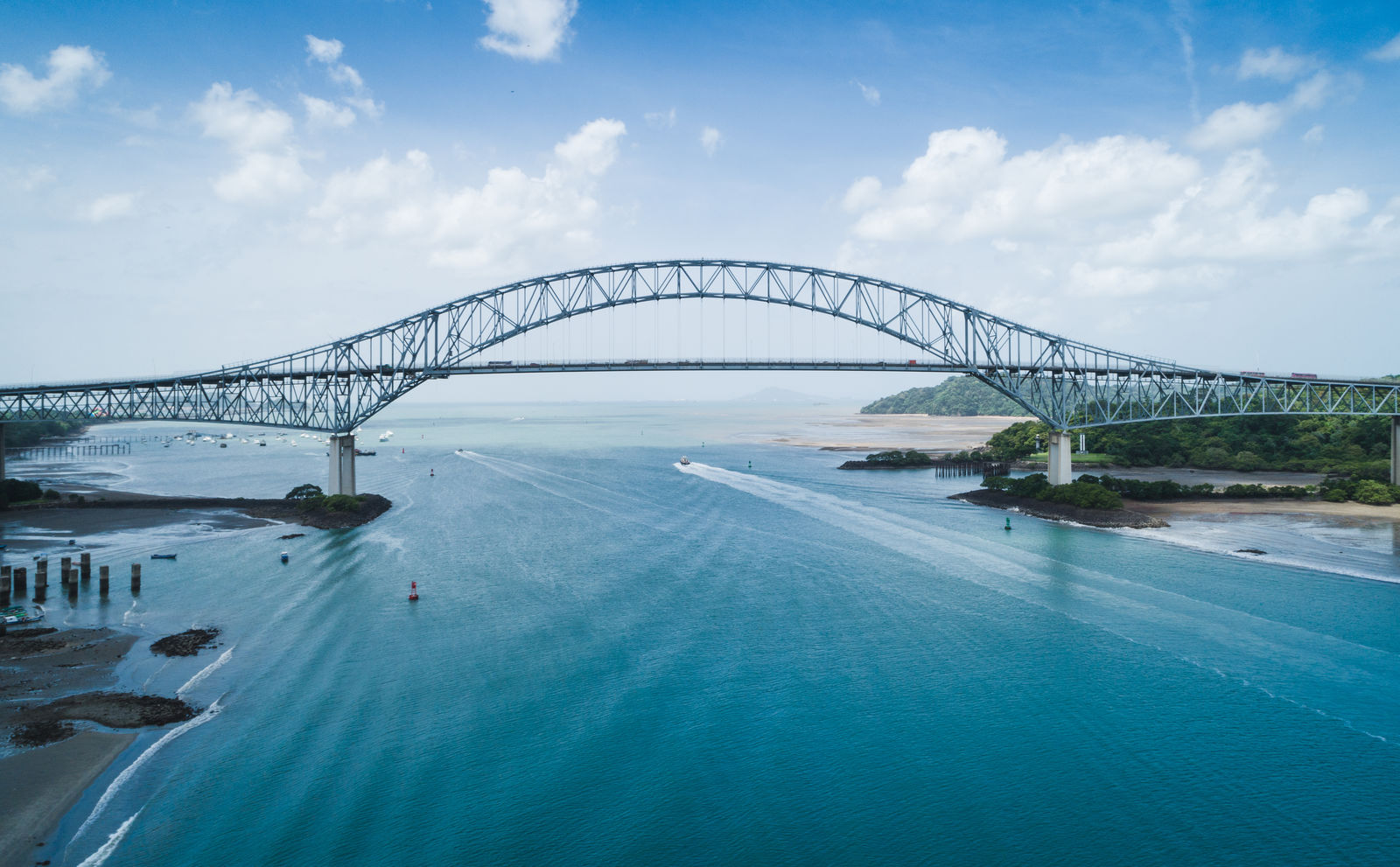 Las Americas brug in het Panama kanaal