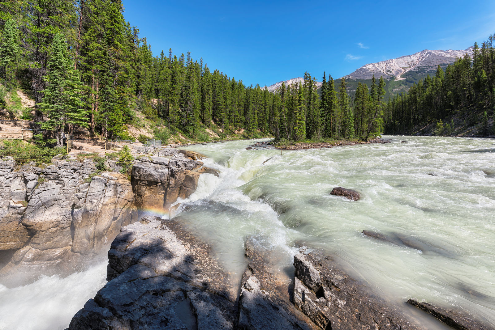 Sunwapta Falls aan de Icefields Parkway