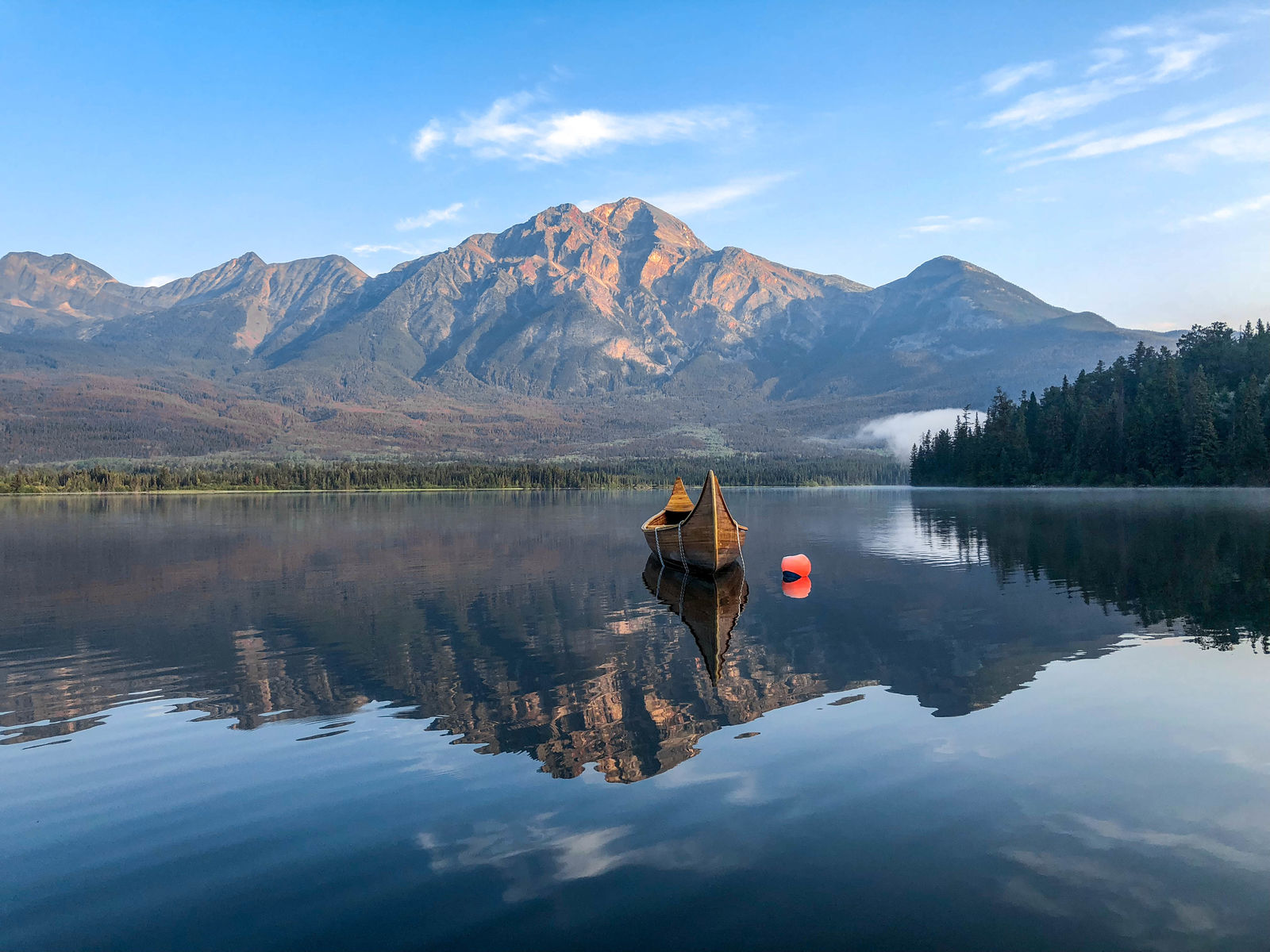 Pyramid Lake in Jasper National Park
