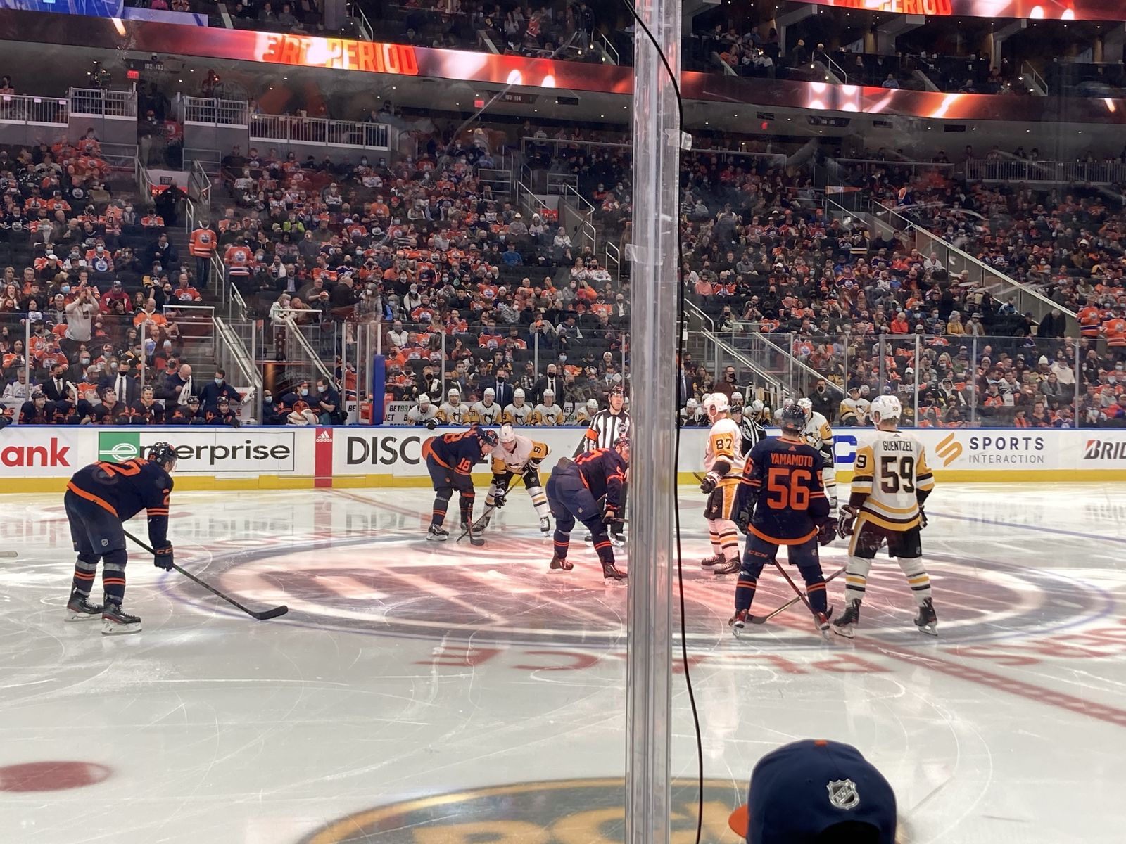 IJshockeywedstrijd van de Edmonton Oilers