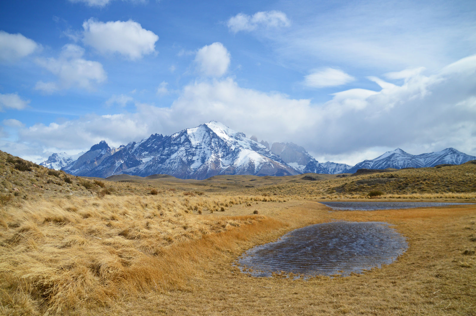 Onderweg van Sarmiento Lake naar Laguna Amarga in Torres del Paine