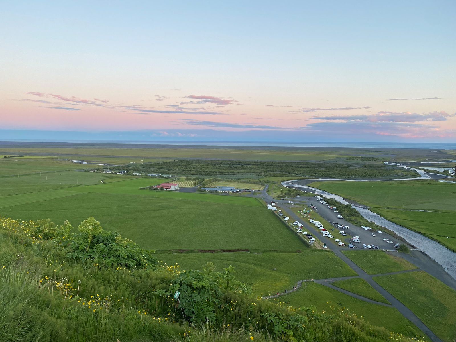 Uitzicht bovenaan de trap, IJsland