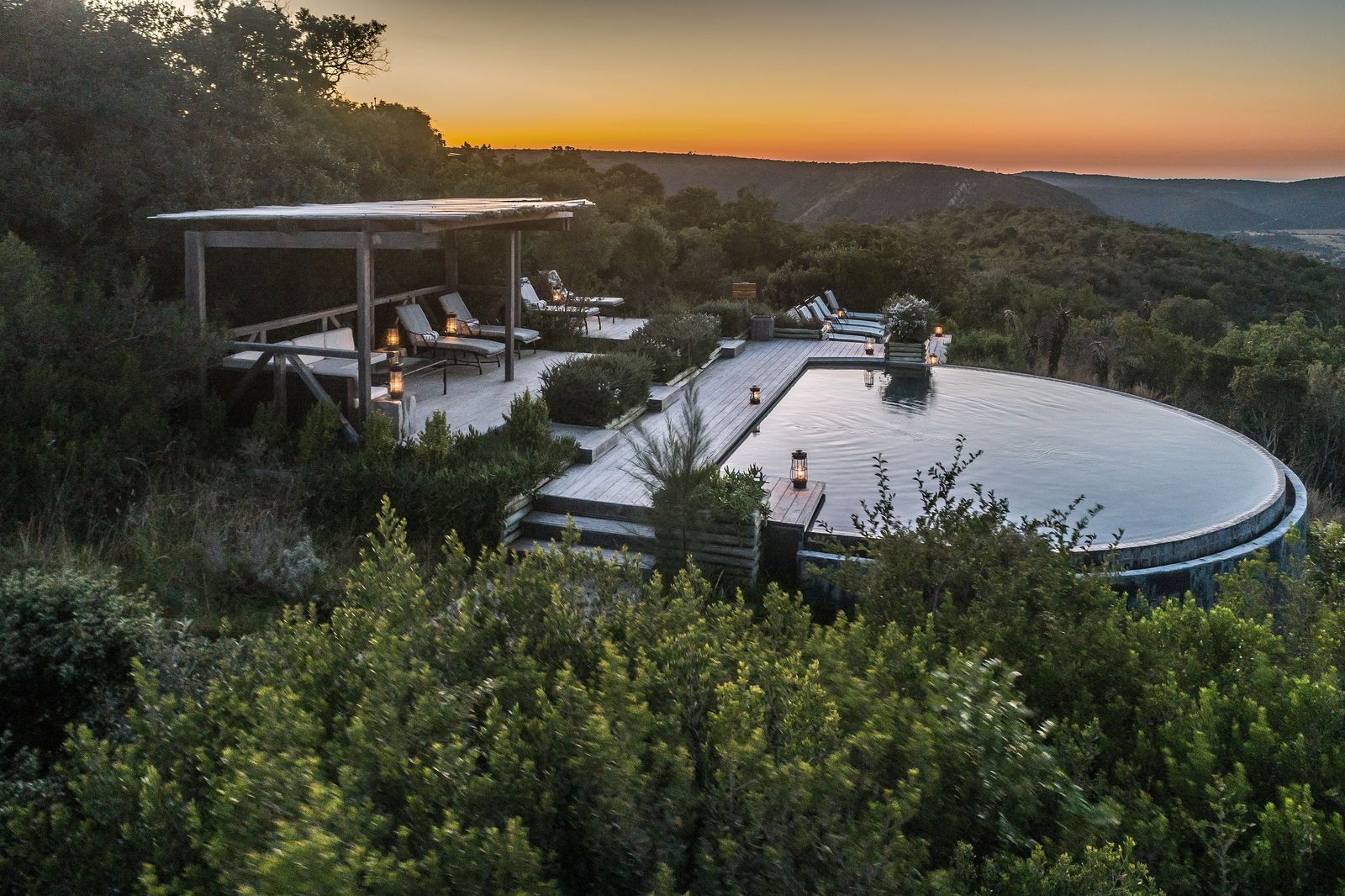 Ukhozi Lodge in het Kariega Game Reserve