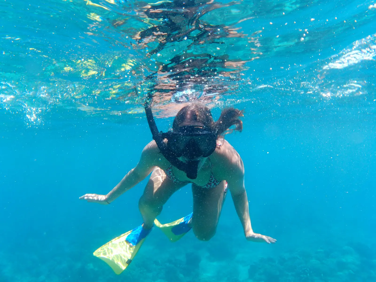 Rianne snorkelen op Bali