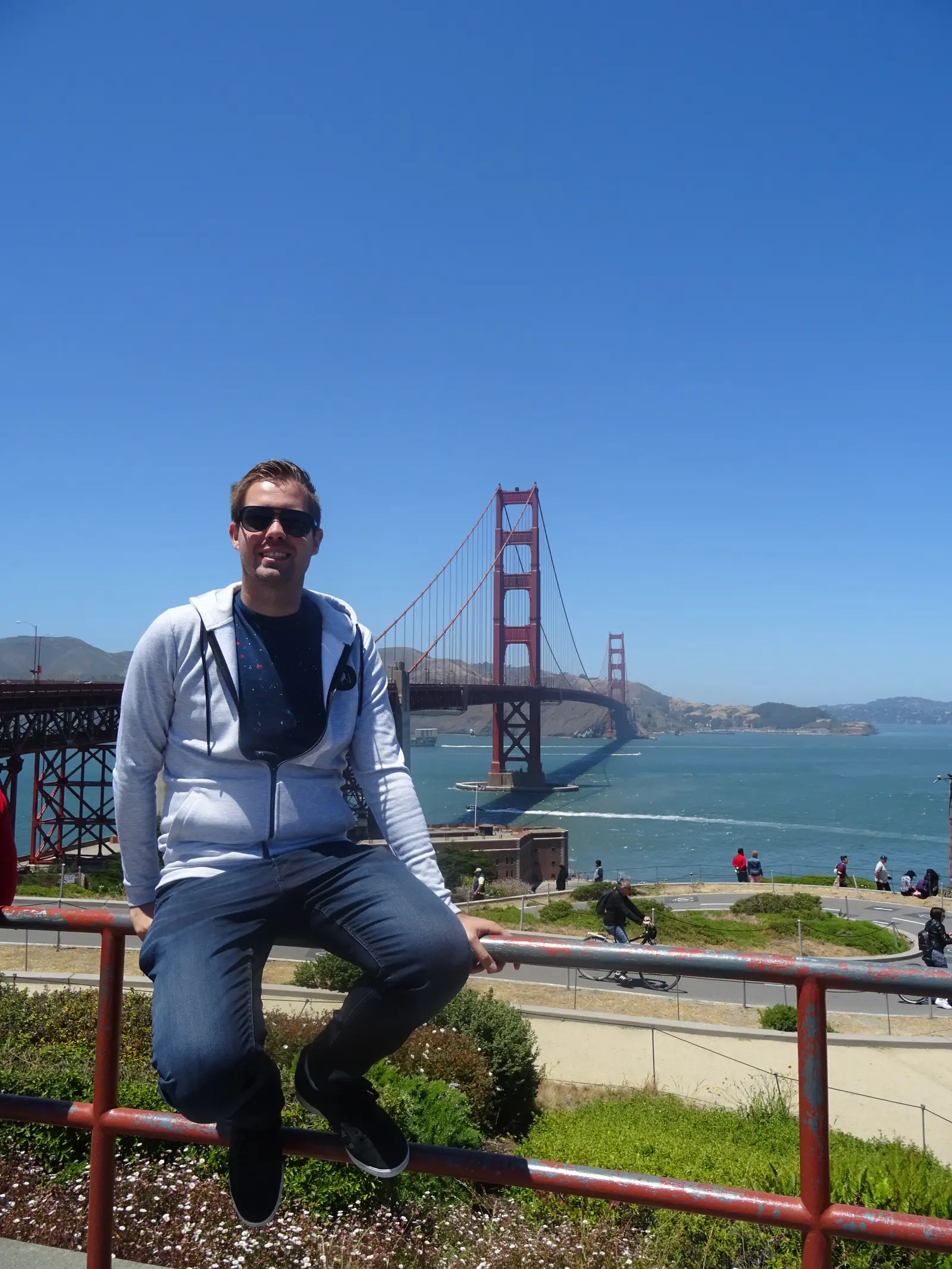 Reisspecialist Bart bij de Golden Gate Bridge