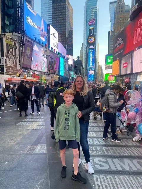 Op Times Square in New York City