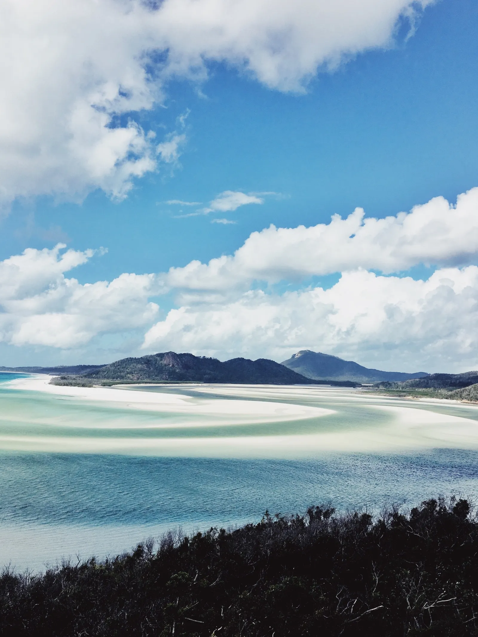 Uitzicht op Whitsundays in Australie