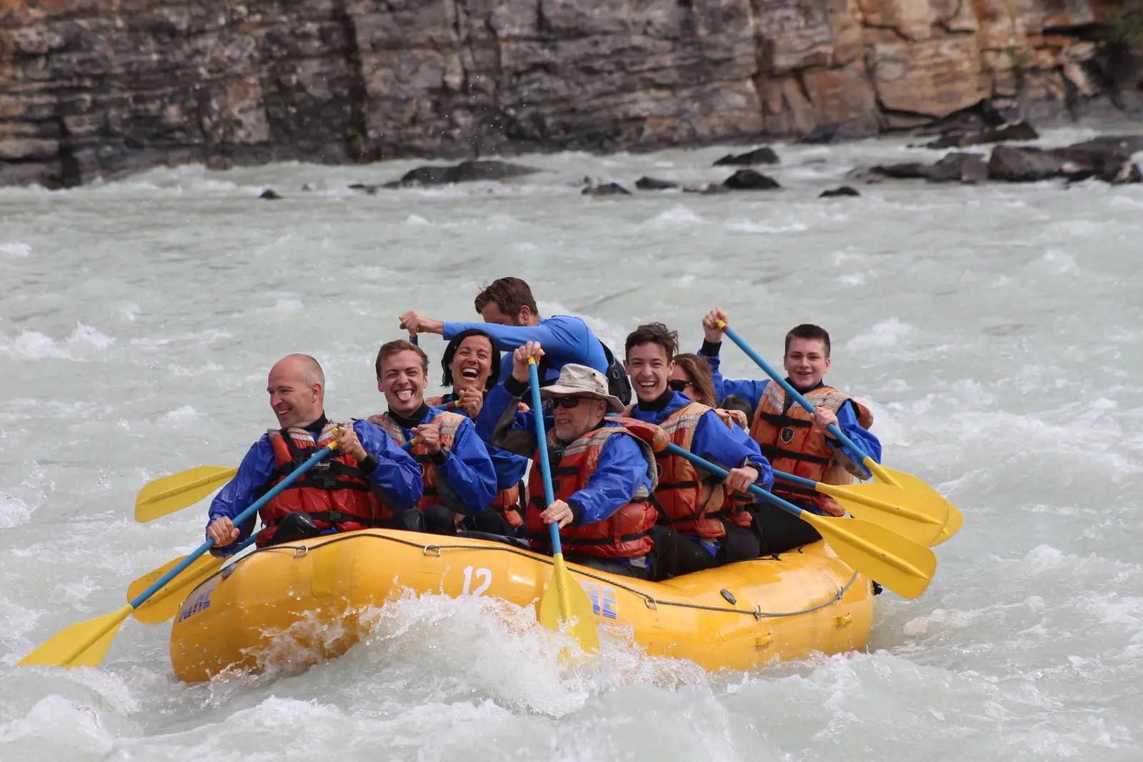Raften op de Athabasca River