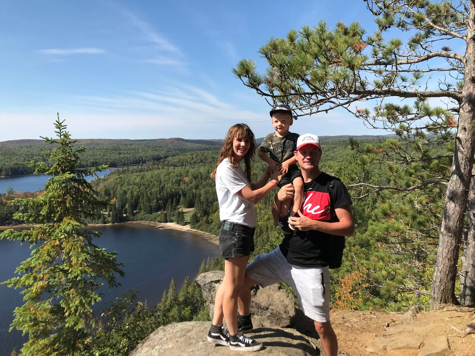 Familie voor Algonquin Provincial Park in Canada