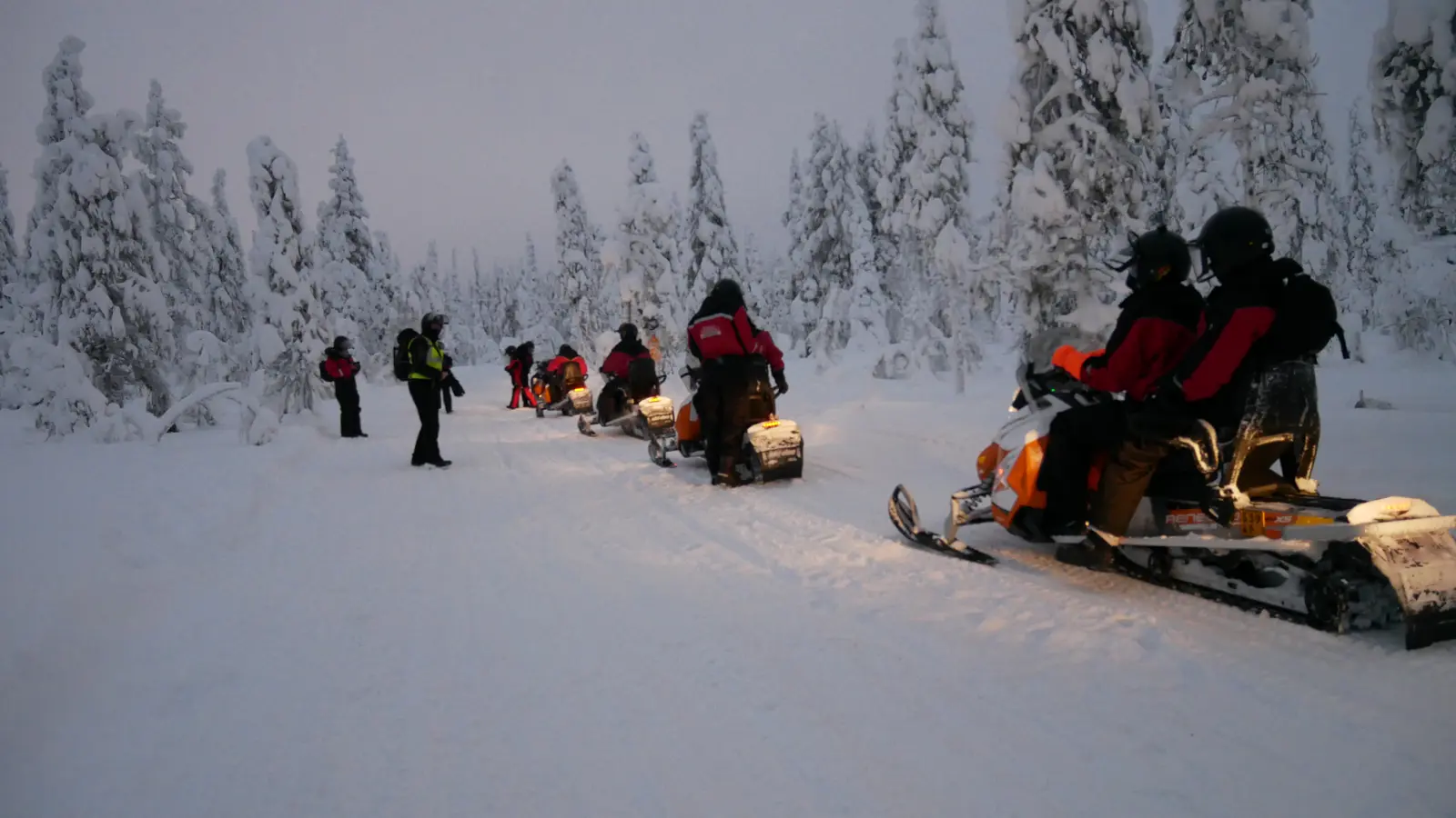 Sneeuwscootersafari in Lapland