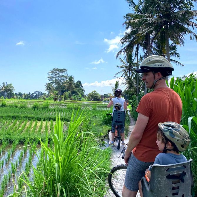 Fietsen in de omgeving van Ubud
