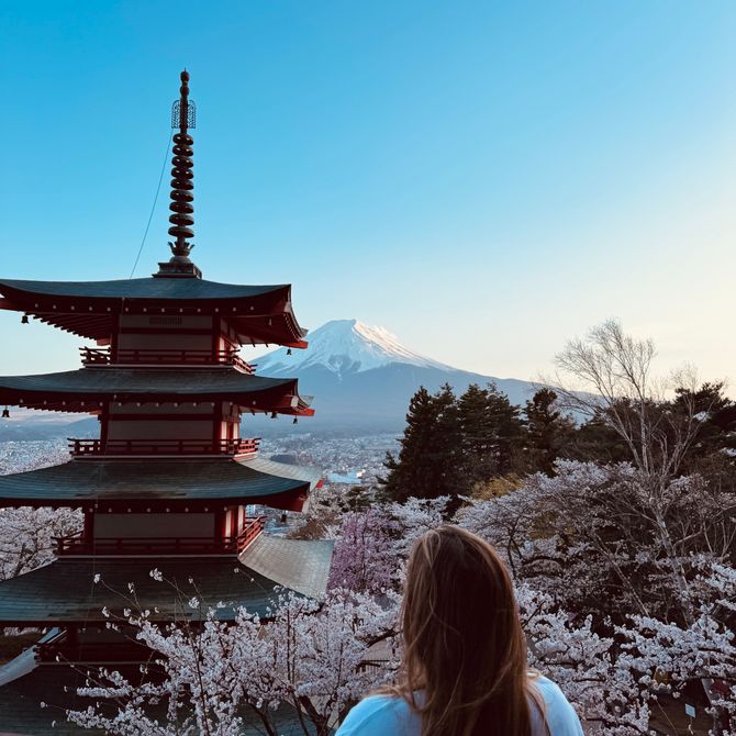 Uitzicht op Mount Fuji
