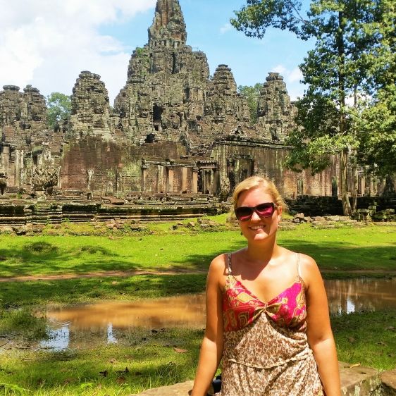 Reisspecialist Stéphanie bij Angkor Wat