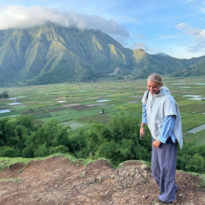 Wandeling in de bergen in Lombook