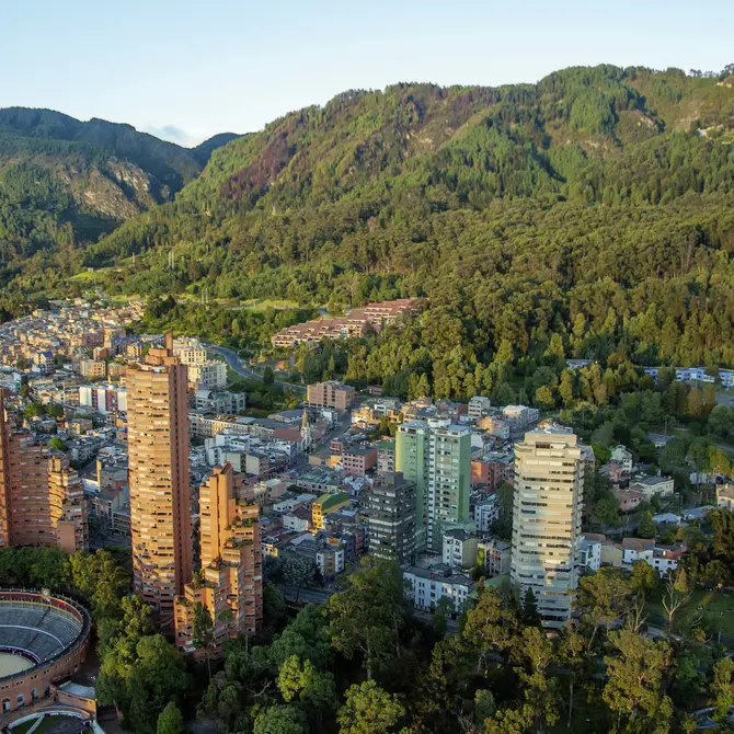 Stad Bogota in Colombia