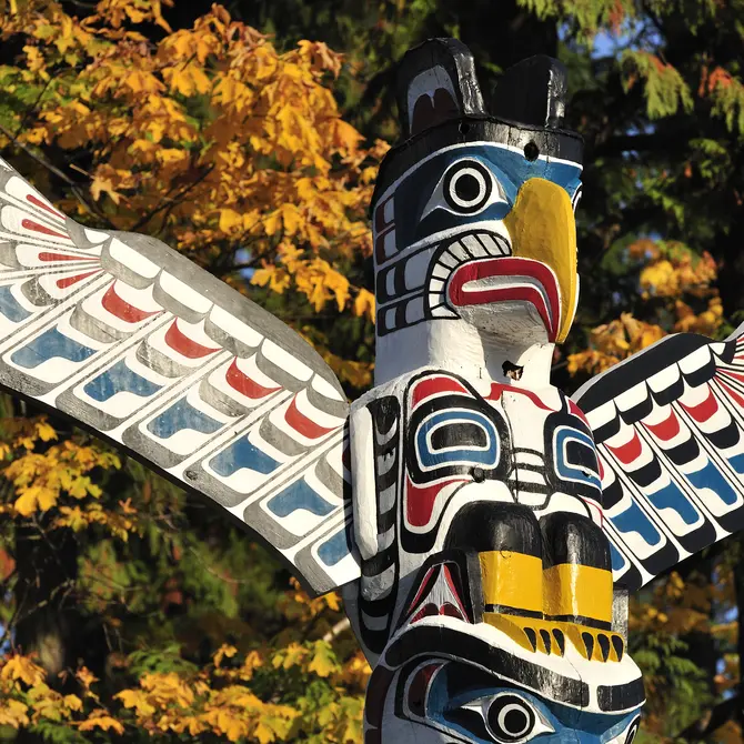 Totempaal in Stanley Park, Vancouver