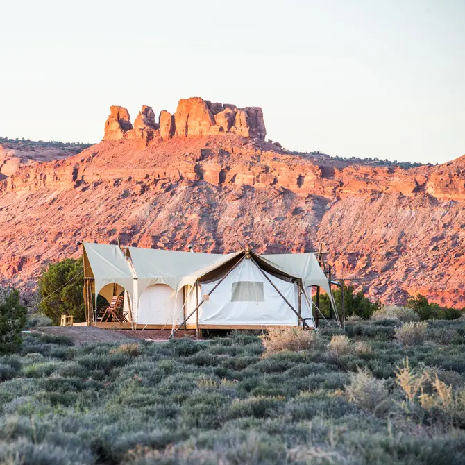 Luxe tent, Under Canvas Moab