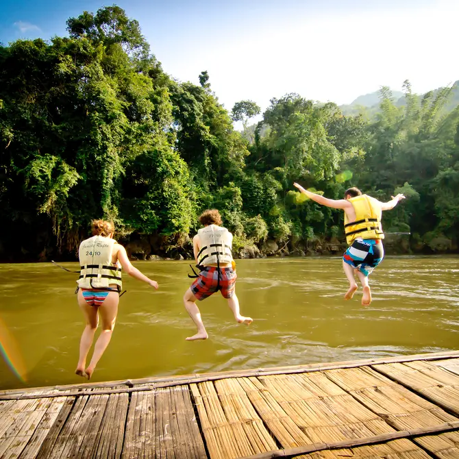 Zwemmen in River Kwai