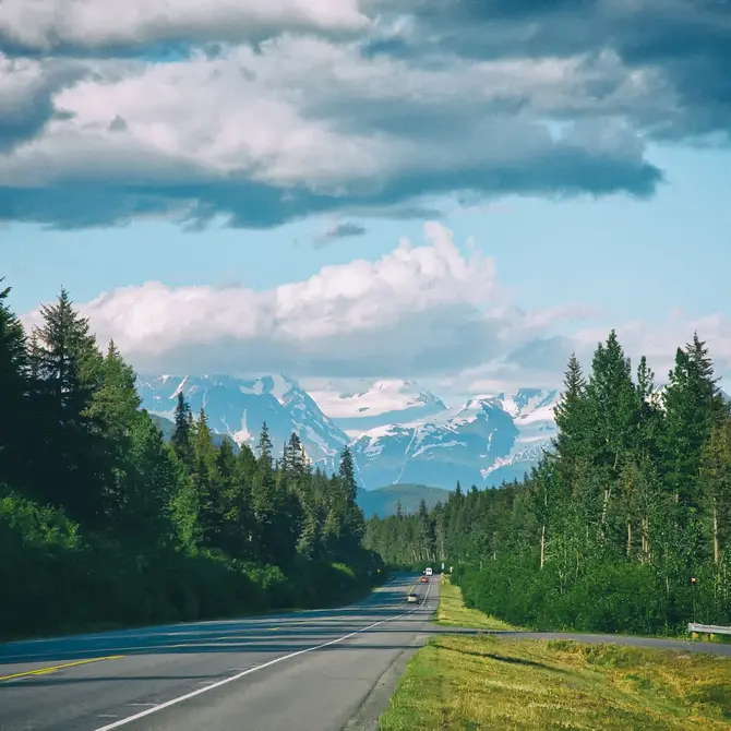 Weg naar Seward, Alaska