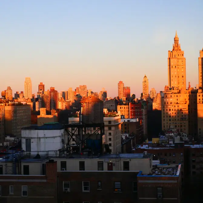 Uitzicht op de skyline van New York