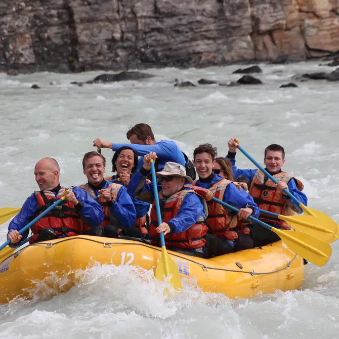Raften op de Athabasca River
