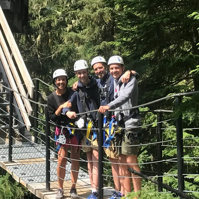 Ziplinen in Whistler