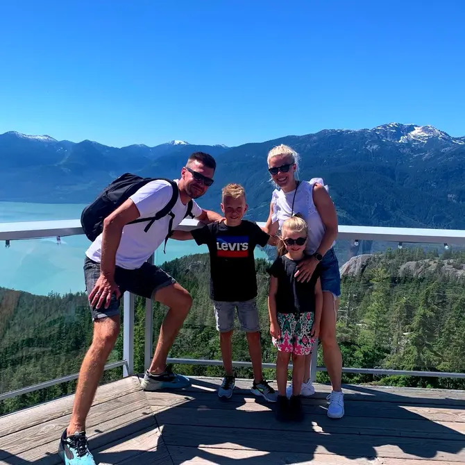 Gezinsreizenexpert Inge in West-Canada met haar gezin