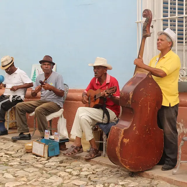 Straatmuzikanten in Trinidad