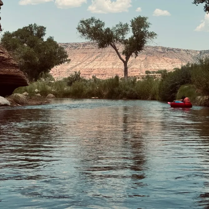 Tubing op de Virgin River