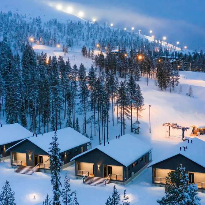 Parkside cabines in Pyhä, Fins Lapland