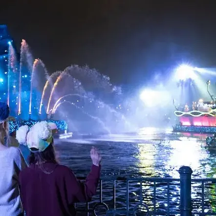 Lichtshow in DisneySea in Tokyo Japan