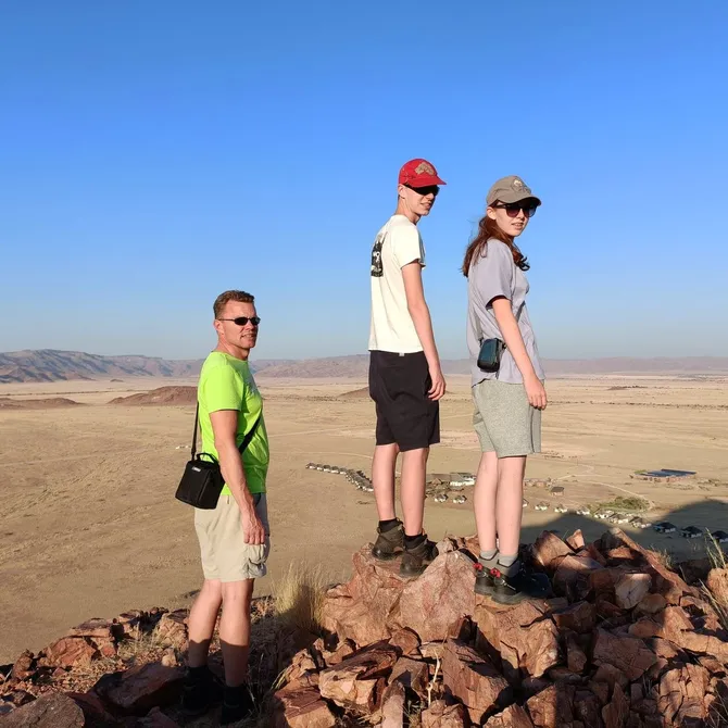 Gezin in Sossusvlei