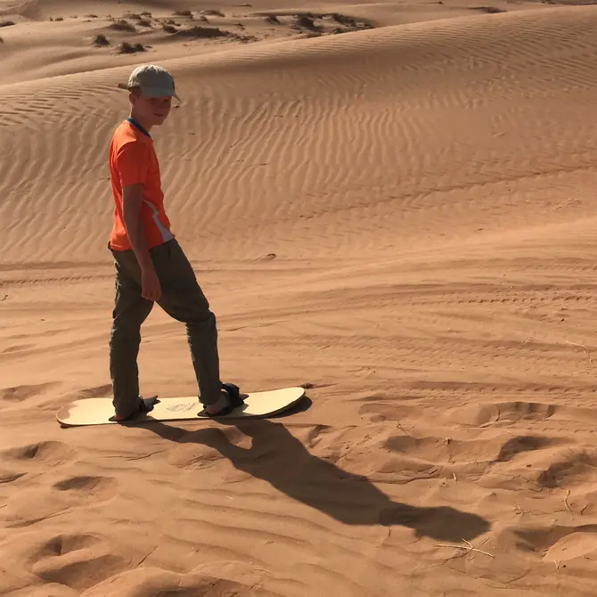 Sandboarden in Oman