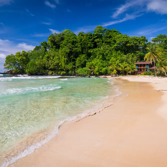 Red frog beach in Bocas del Toro