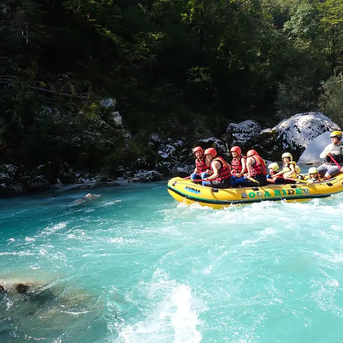 Raften met het gezin